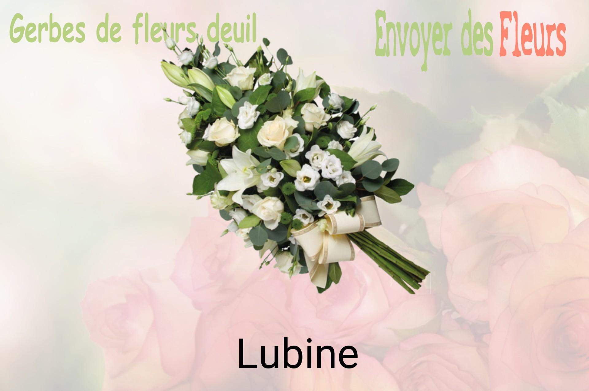 Gerbe de fleurs de deuil livrée à Lubine